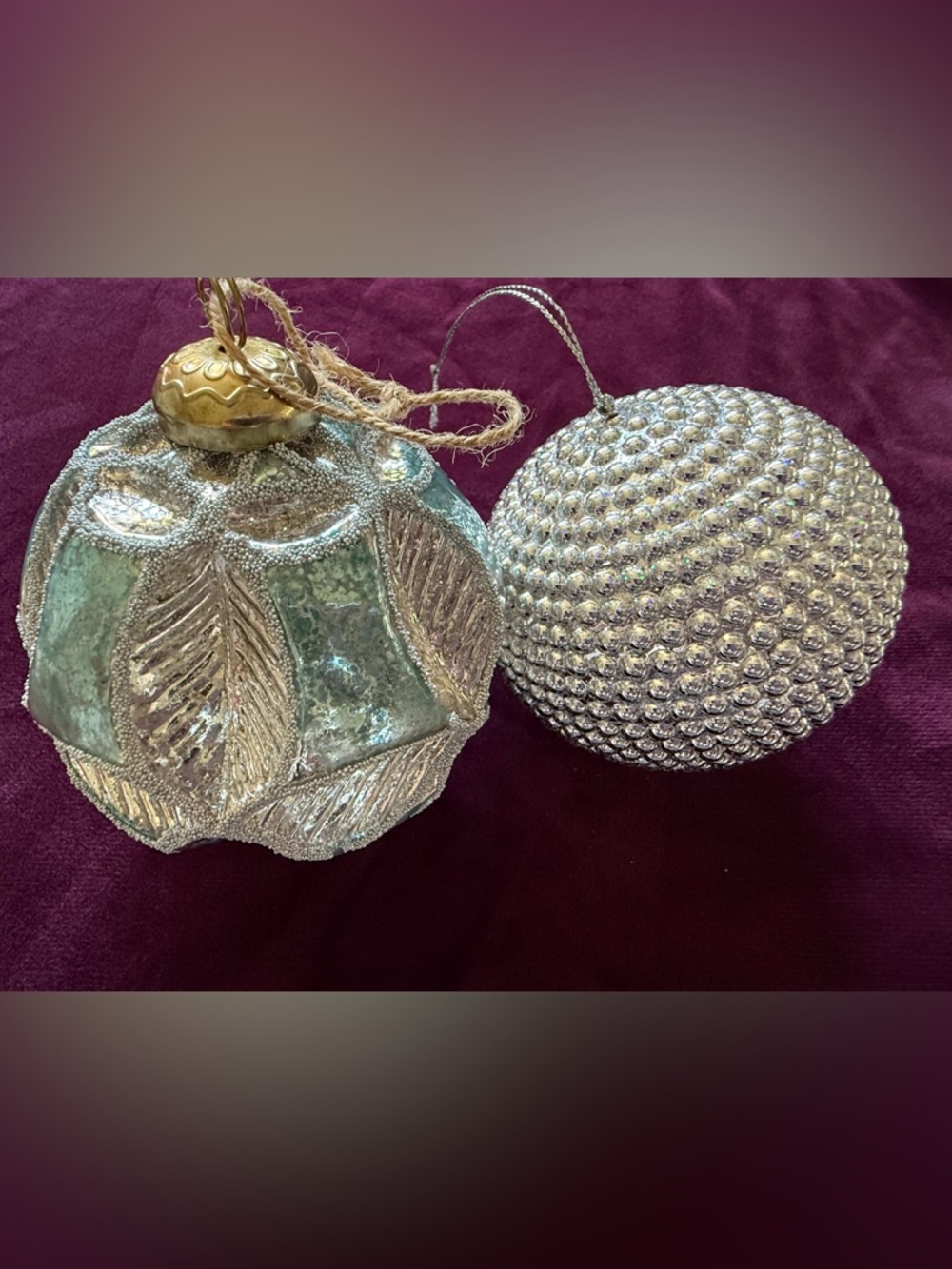 Elegant Large Silver Holiday Ornaments - Decorative Baubles
